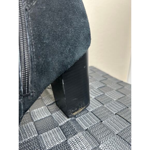 Sam Edelman Over The Knee Boots Women's Size 9.5 Black Suede Strappy Heeled Boot - Picture 7 of 16